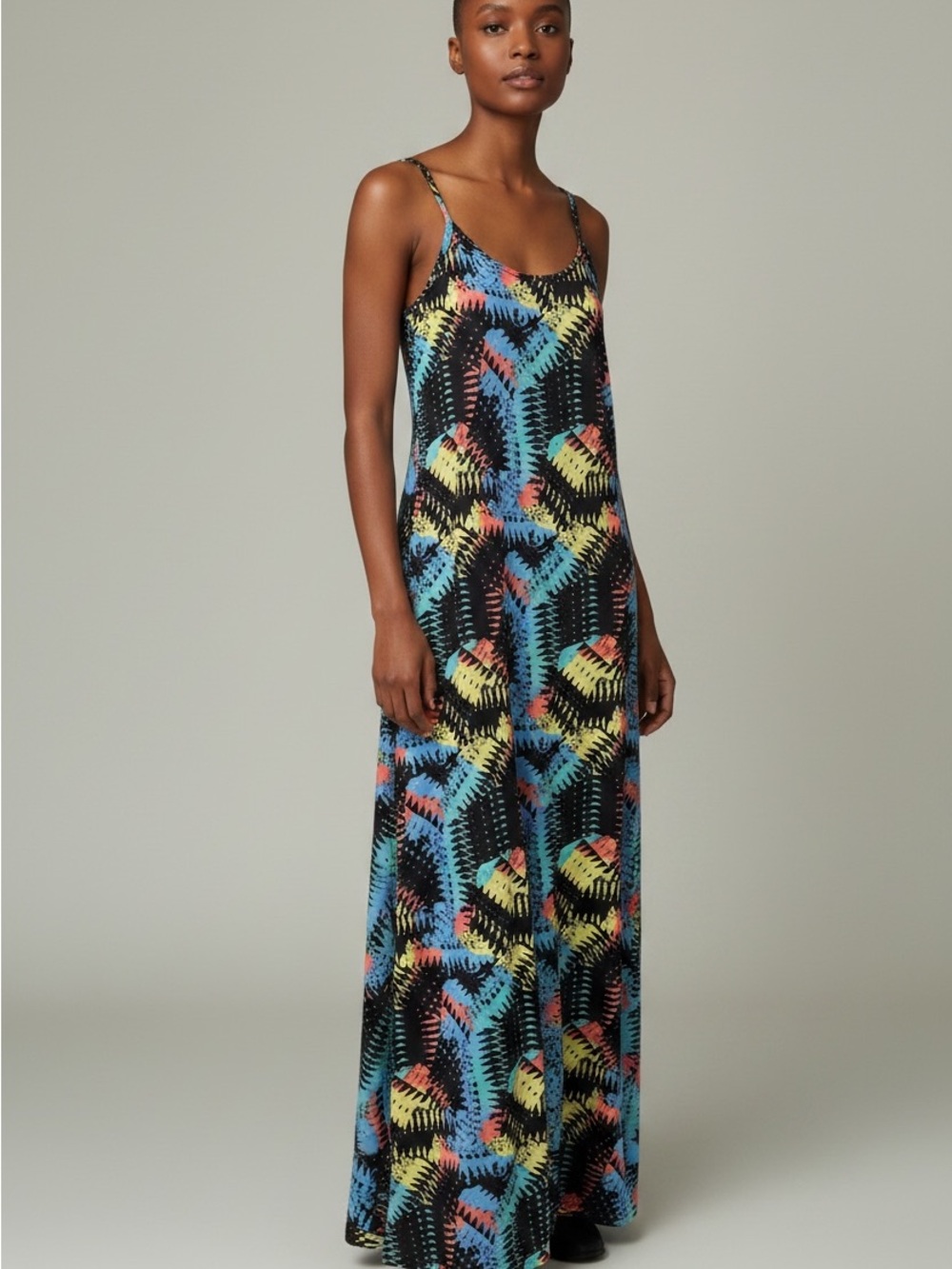 Volcom Girl Crush Black Maxi Slip Dress